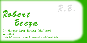 robert becza business card